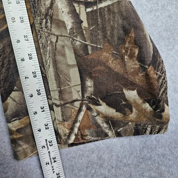 Carhartt B158 CMO RealTree Camo Men's Dungaree 36x34 Canvas Pants Carpenter